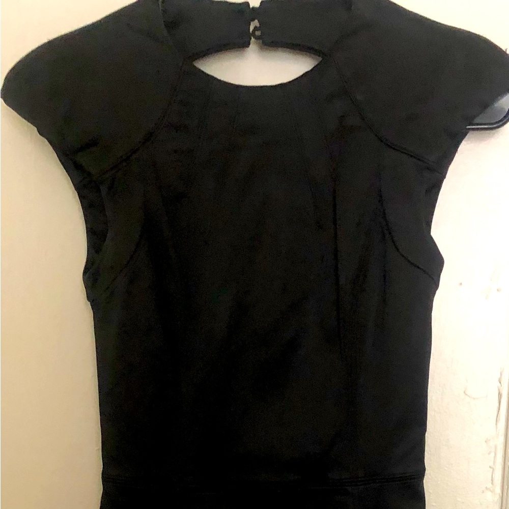 Bebe black dress, some wear